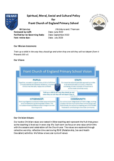 SMSC Policy